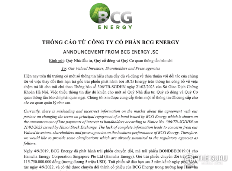 한화에너지, “베트남 BCG에너지 주식 전환 안 해”…만기 연장