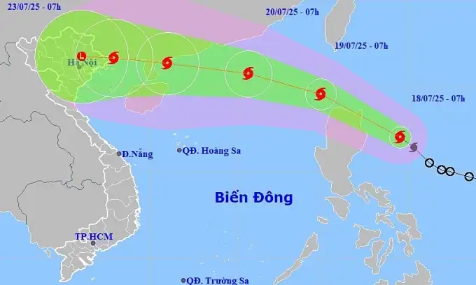 태풍 위파, 19일 남중국해 진입…베트남 북부 근접