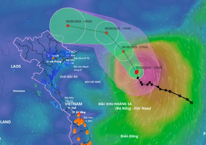 태풍 타파, 9일부터 베트남 북부에 폭우