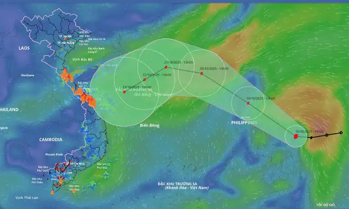 태풍 ‘펑선’ 이번주 베트남 중부 강타… 한랭전선과 맞물려 폭우 예고