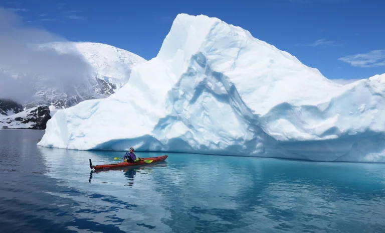 남극서 빙산 사이 카약 체험