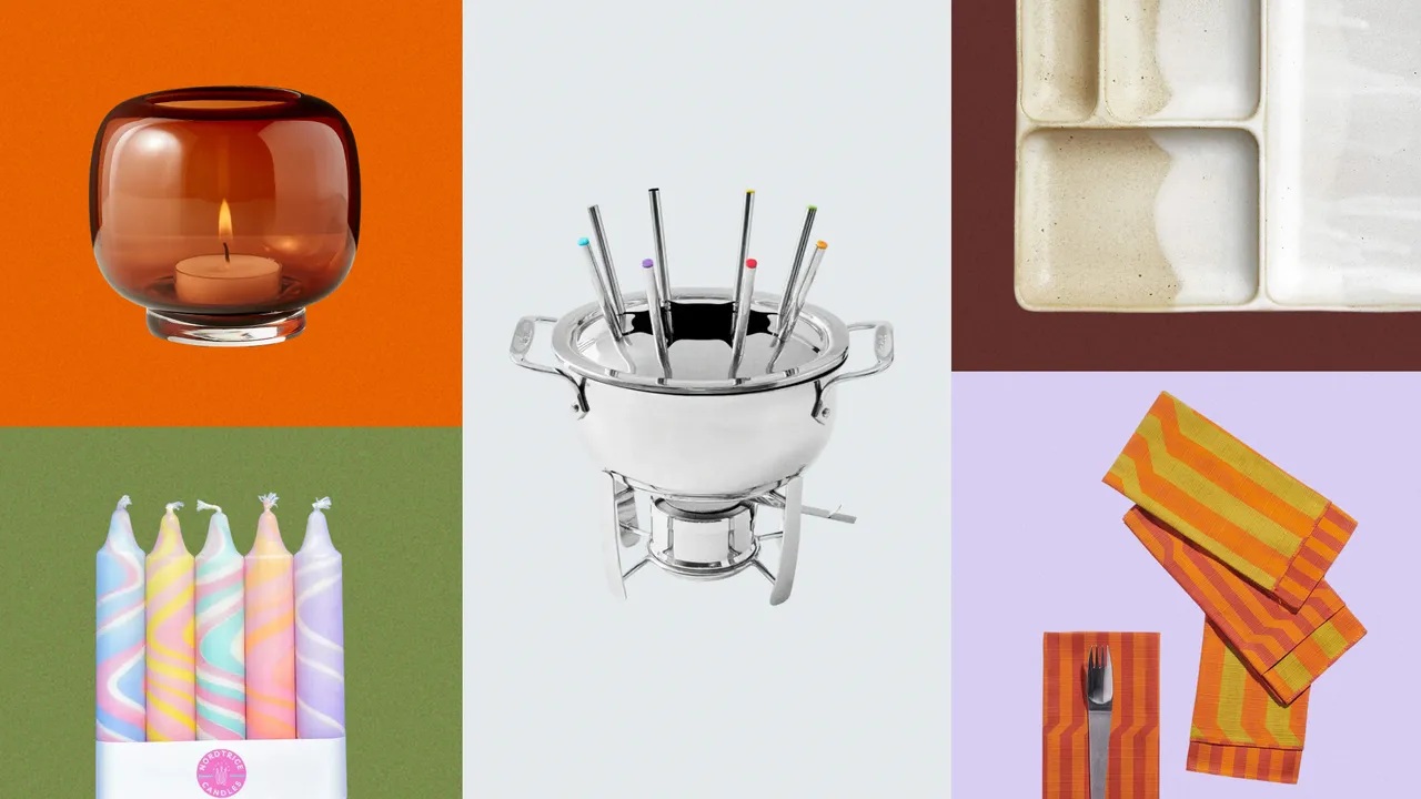 레트로 퐁듀 파티 집에서 열기