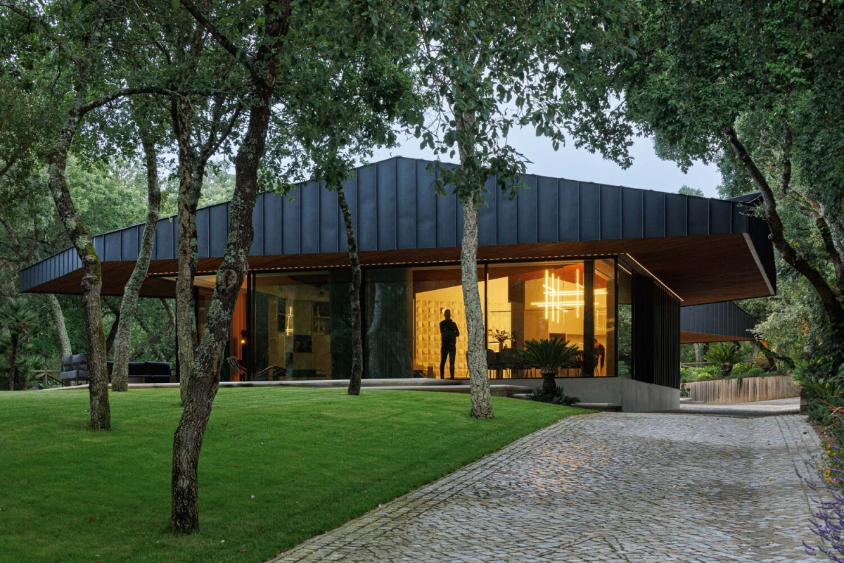 포르투갈 숲속 1,200㎡ 주택, 8년 만에 완성…자연과 조화 이뤄