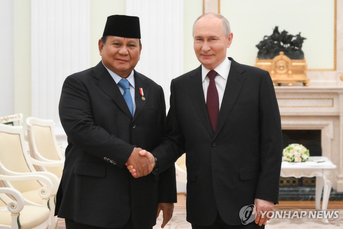 러·인니 정상회담서 