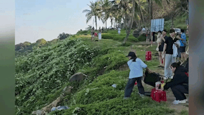 다낭 선짜 반도서 '단속 피하려 집기 투척' 노점상 덜미... 환경 파괴 논란