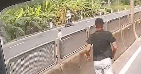 왕복 1번 국도 질주하던 유아... 트럭 운전사 차 세우고 달려가 극적 구조