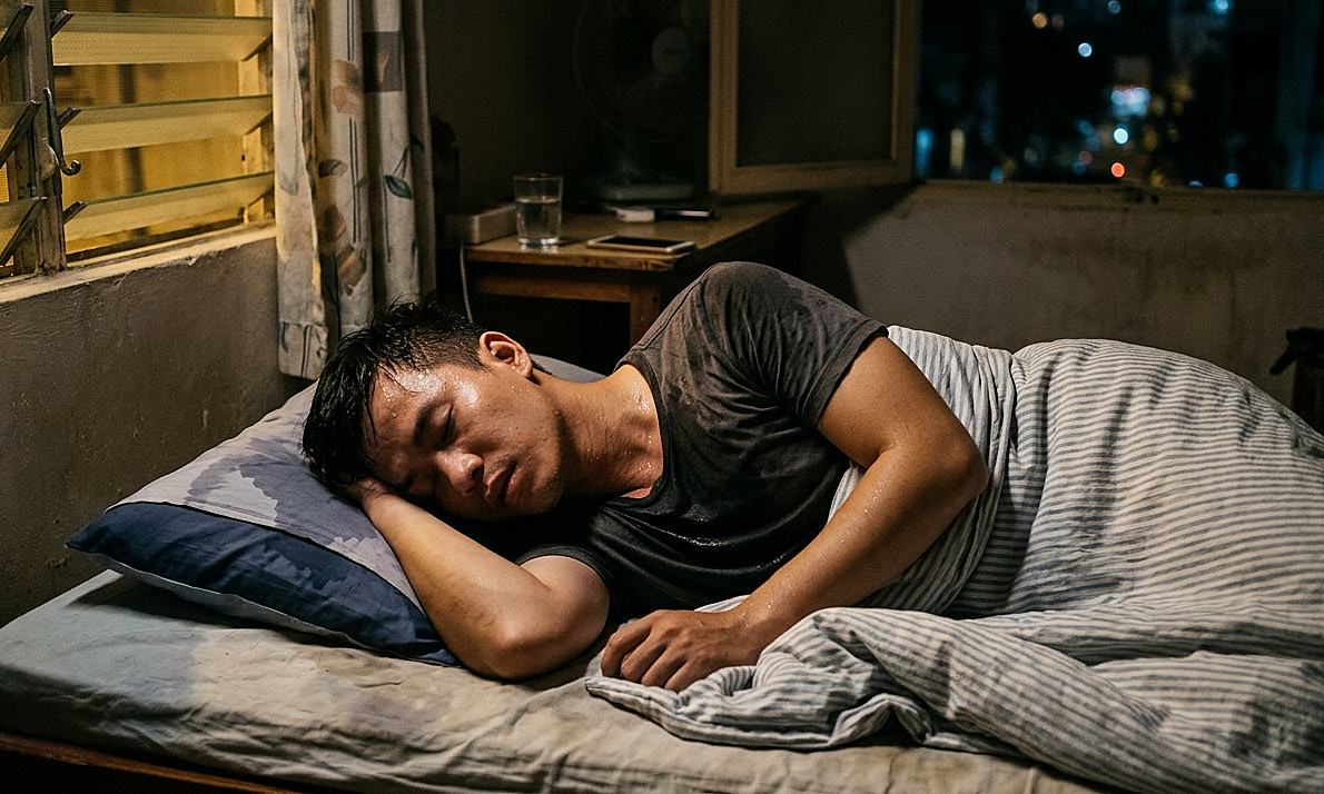 밤에 흘리는 식은땀, 암 초기 경고 신호일 수 있어 주의 필요
