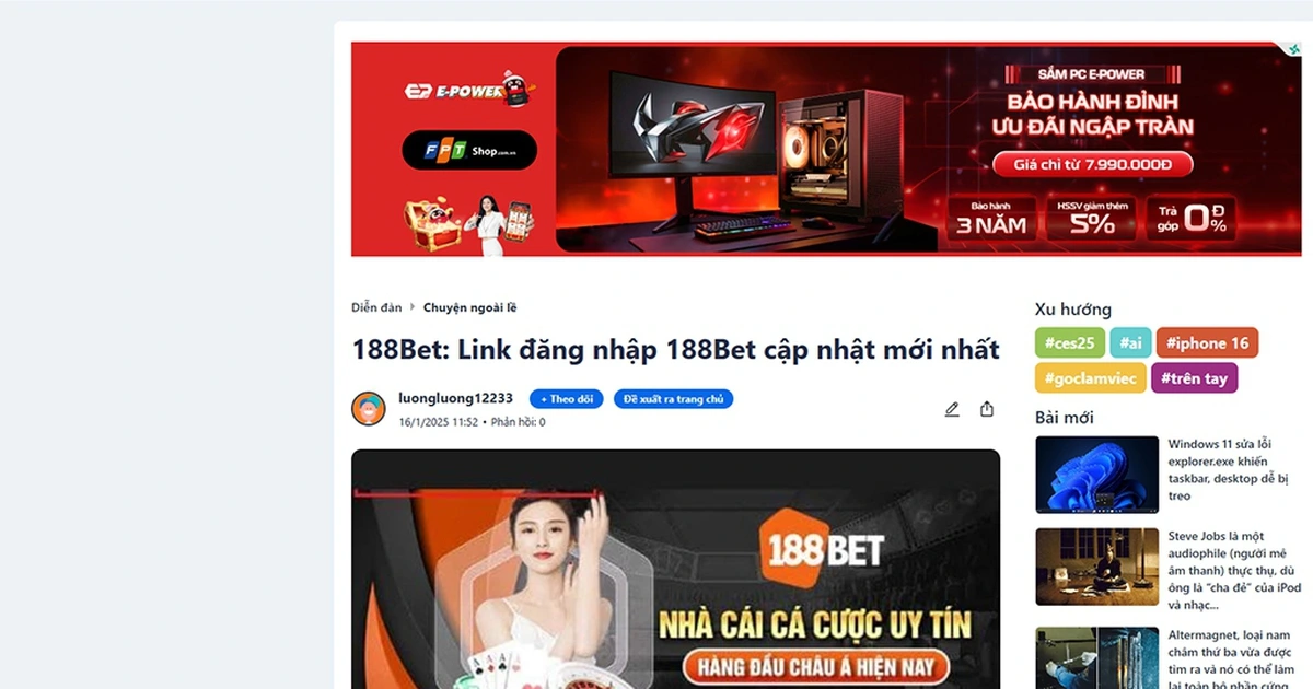 온갖 편법으로 번지는 베트남 온라인 불법 도박 광고
