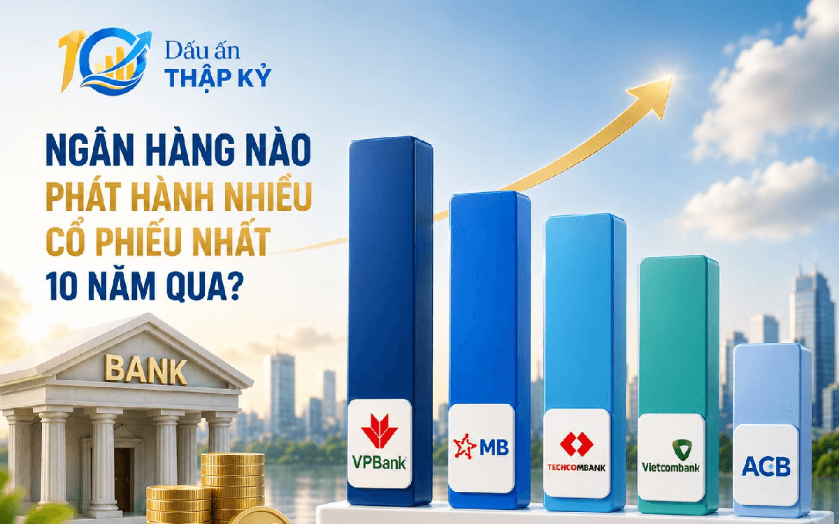 10년간 은행권 신규 주식 667억 주 발행…VPBank·MB 선두