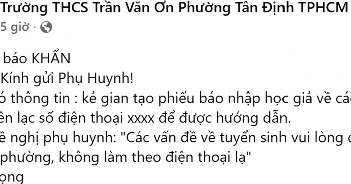 호찌민 입학 배정 첫날, 사기 주의보 발령