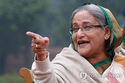 방글라데시, 사형 선고 하시나 전 총리 연설 예고에 인도 압박