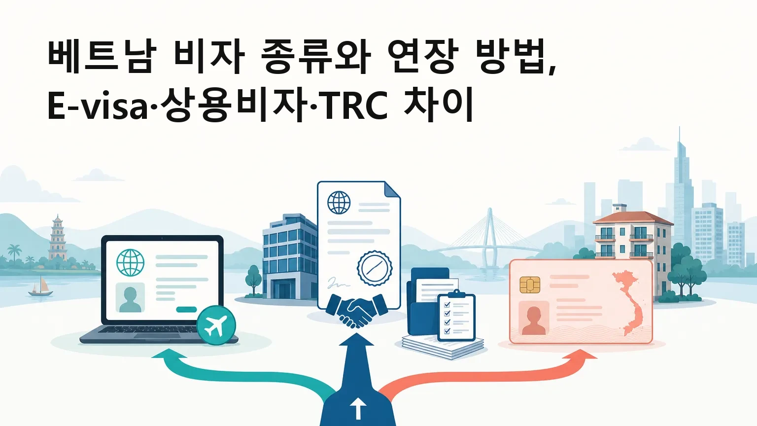 베트남 비자 뭐로 들어가야 할까? 45일 무비자부터 E-visa·DN1·DN2·TRC까지 갈리는 기준