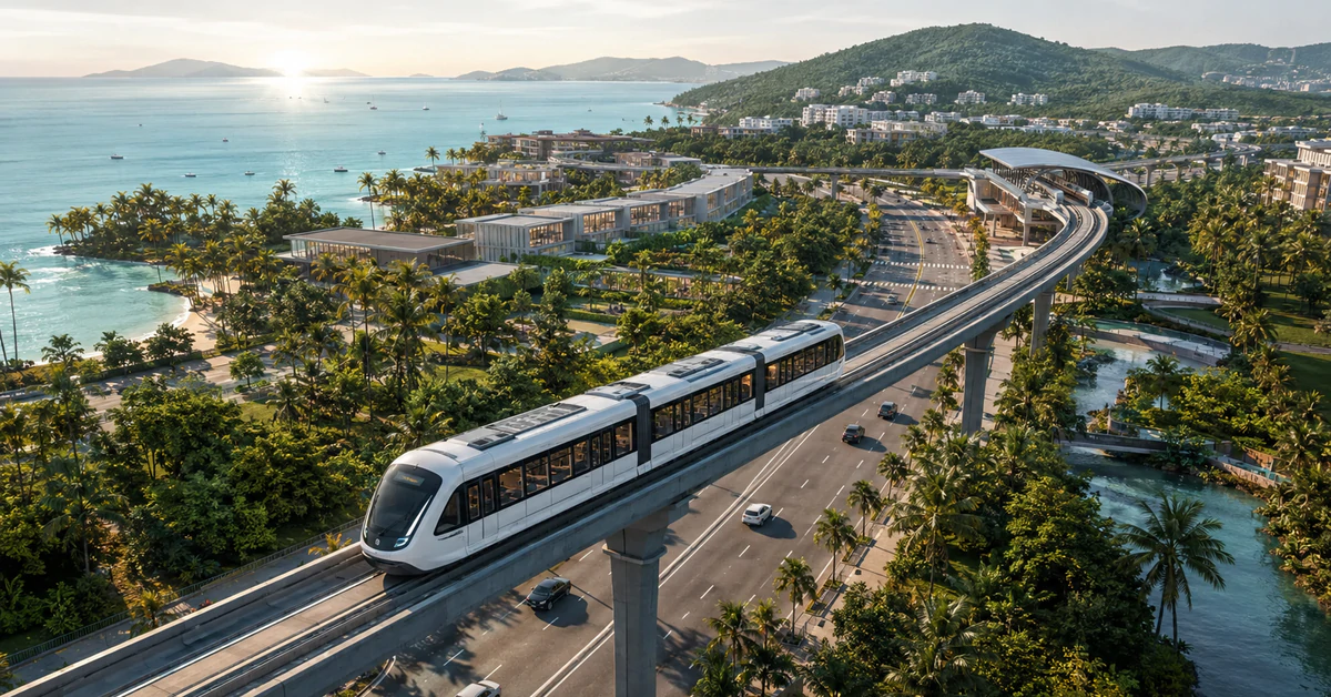 푸꾸옥 LRT 17.5km 노선, Sun Group 9,000억 동 투자…전문가도 놀란 공정