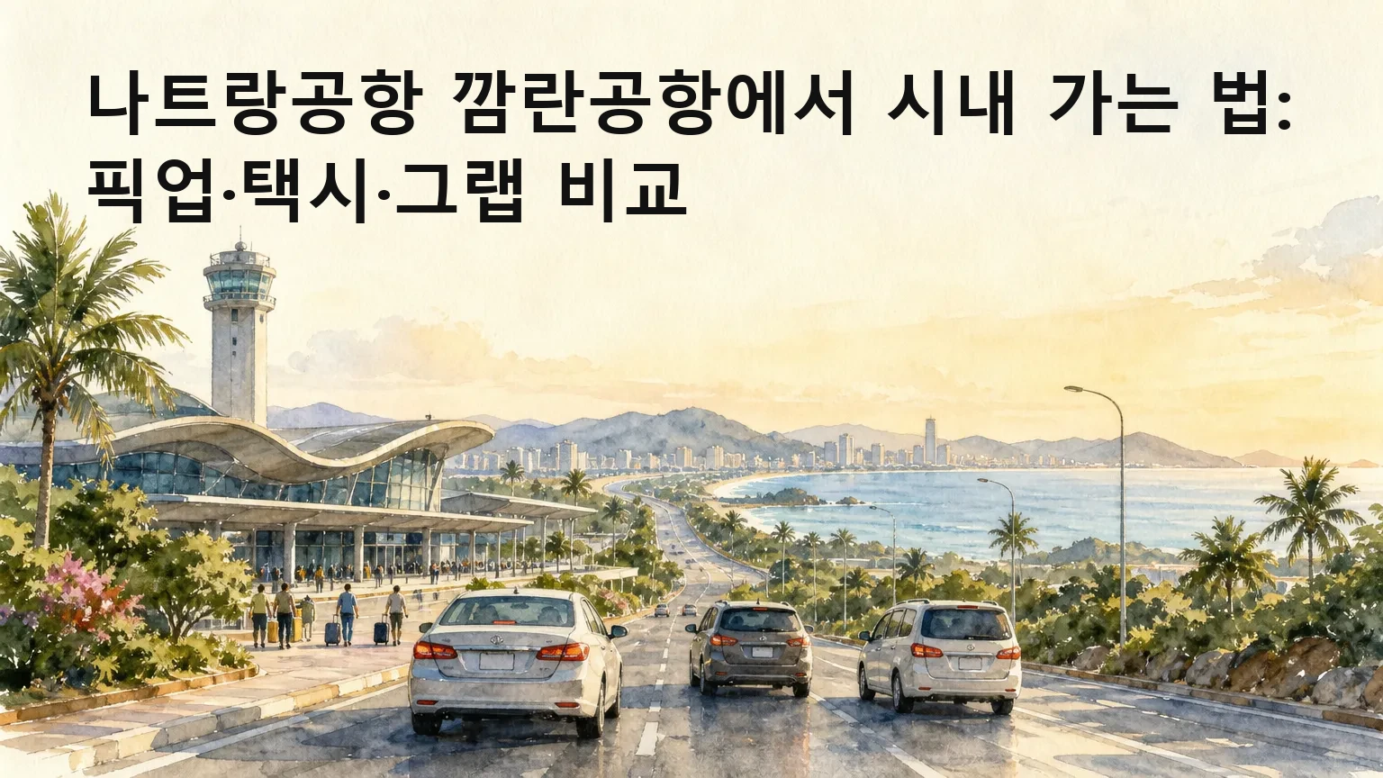 깜란공항에서 나트랑 시내 이동, 도착 시간대별로 정리