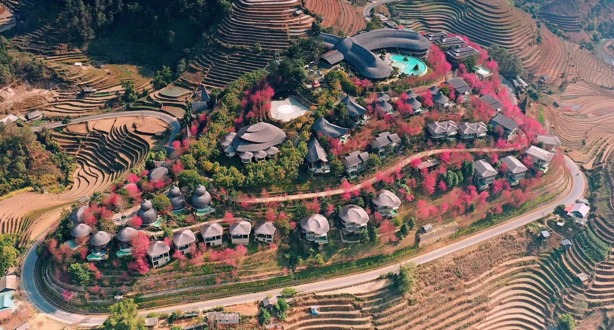 무깡차이 1,000m 고지 리조트, 국제 잡지 주목받는 베트남 최대 대나무 건축