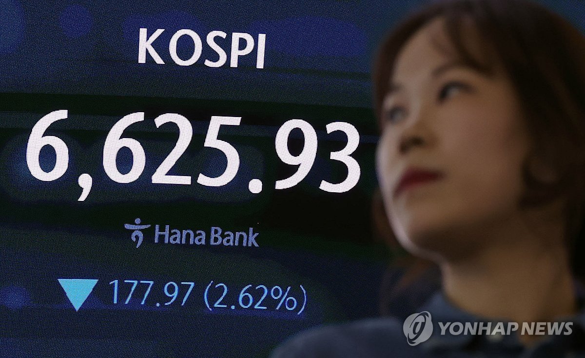 삼성전자 역대 최대 실적에도 코스피 2.6% 하락
