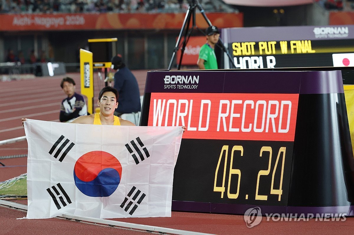 장애인AG 육상 장민호, 400m 세계신기록·2관왕 달성